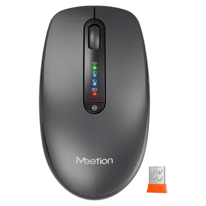 Миша бездротова Meetion BTM100R Black/Steel Gray (MT-BTM100R-A)