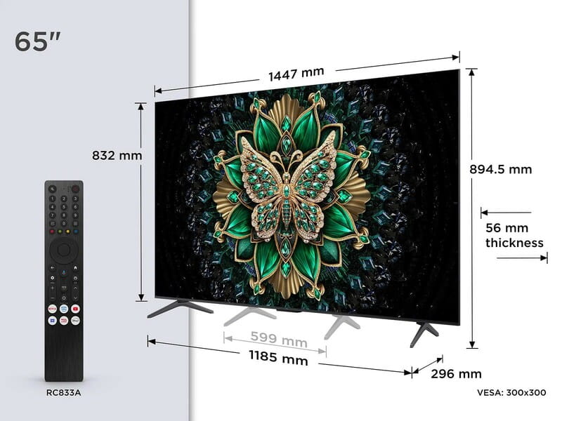 Телевiзор TCL 65C6K
