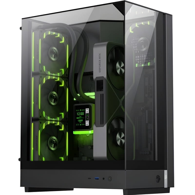 Корпус GameMax T20 BK Black без БП