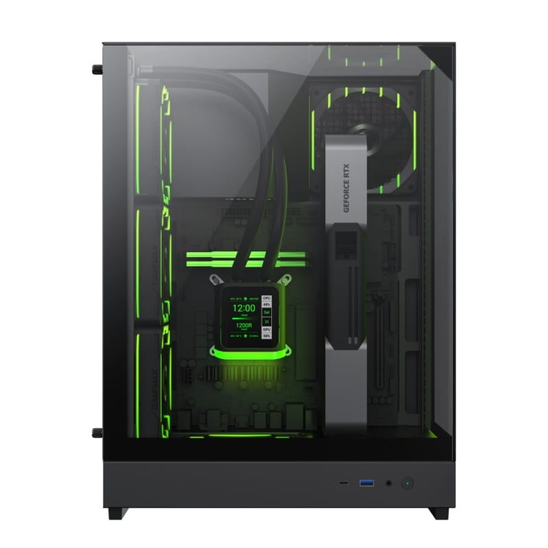 Корпус GameMax T20 BK Black без БП
