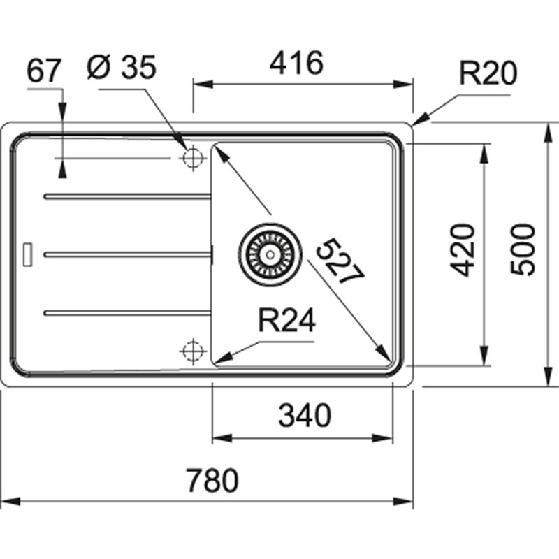 Кухонна мийка Franke Basis BFG 611-78 Онікс (114.0258.040)