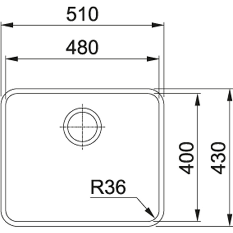 Кухонна мийка Franke Aton ANX 110-48 Нерж. (122.0204.649)