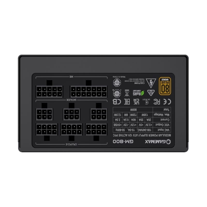 Блок живлення GameMax GM-800 Modular 800W Black