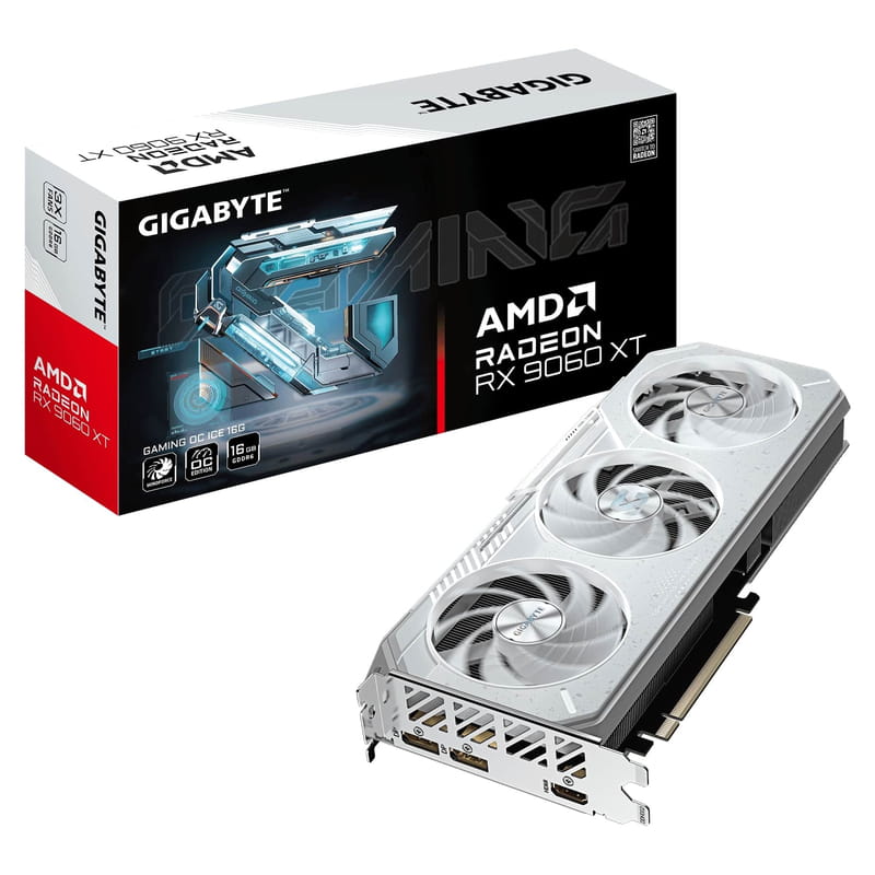 Видеокарта AMD Radeon RX 9060 XT 16GB GDDR6 Gaming OC Ice Gigabyte (GV-R906XGAMINGOCICE-16GD)