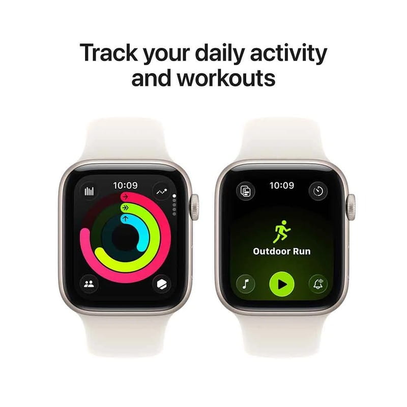 Смарт-годинник Apple Watch SE 3 GPS 44mm Starlight Aluminium Case with Starlight Sport Band - S/M (MEHG4RK/A)