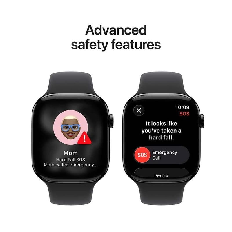 Смарт-годинник Apple Watch Series 11 GPS 42mm Jet Black Aluminium Case with Black Sport Band - S/M (MEQT4RK/A)