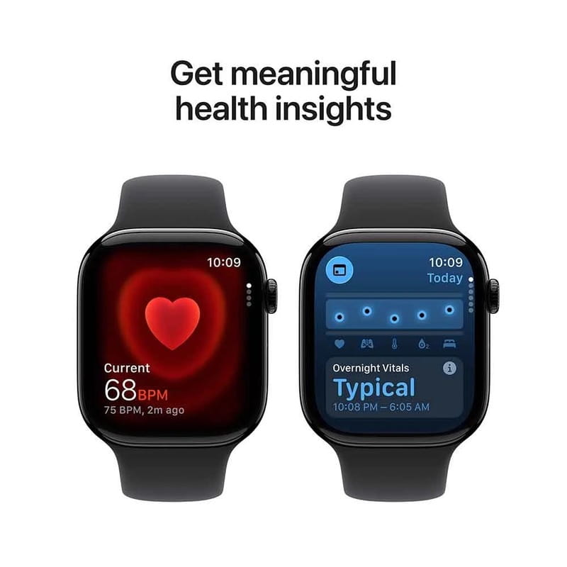 Смарт-годинник Apple Watch Series 11 GPS 42mm Jet Black Aluminium Case with Black Sport Band - S/M (MEQT4RK/A)