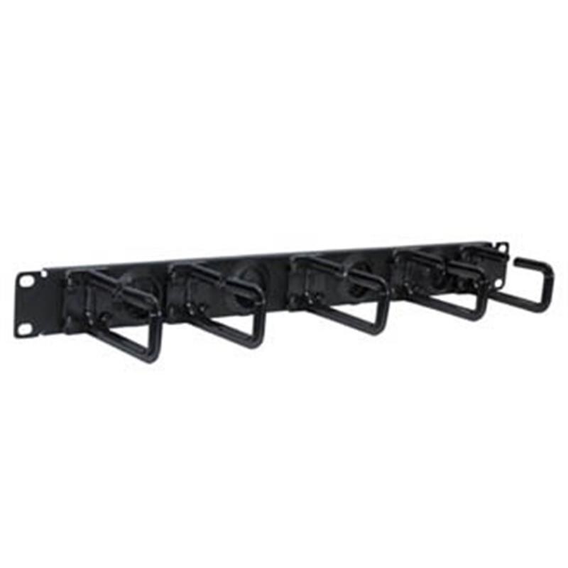 Организатор кабеля Conteg 1U для шкафа 19", 40x50 мм, Black (DP-VP-P1)