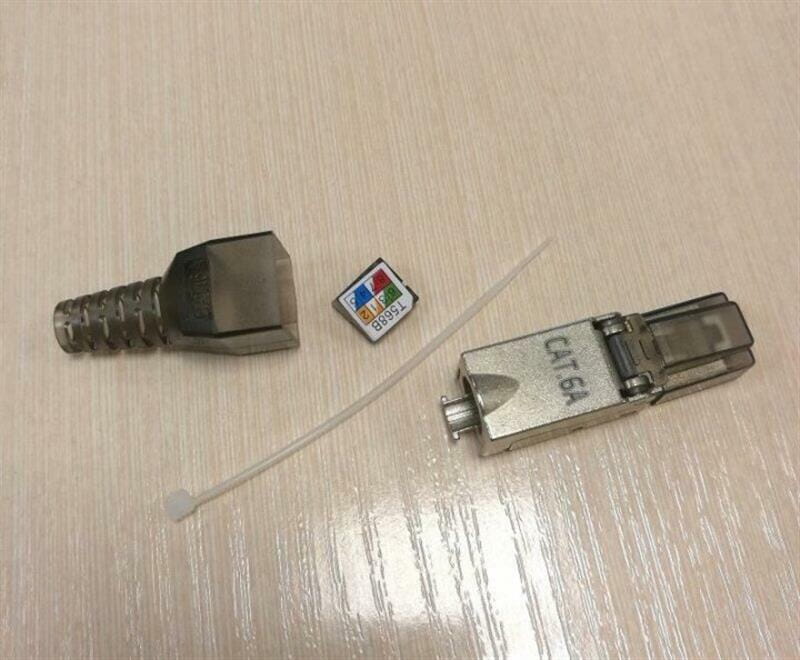 Коннектор RJ 45 Kingda (KD-KJ6A-17S) кат. 6A, экранированный, безинструментальный
