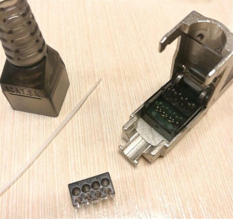 Коннектор RJ 45 Kingda (KD-KJ6A-17S) кат. 6A, экранированный, безинструментальный