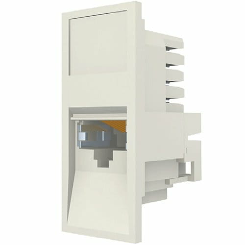Модуль Molex (17.1C.011.D0015) 50х25, 1xRJ45, STP, Cat 5е,  прямий, білий