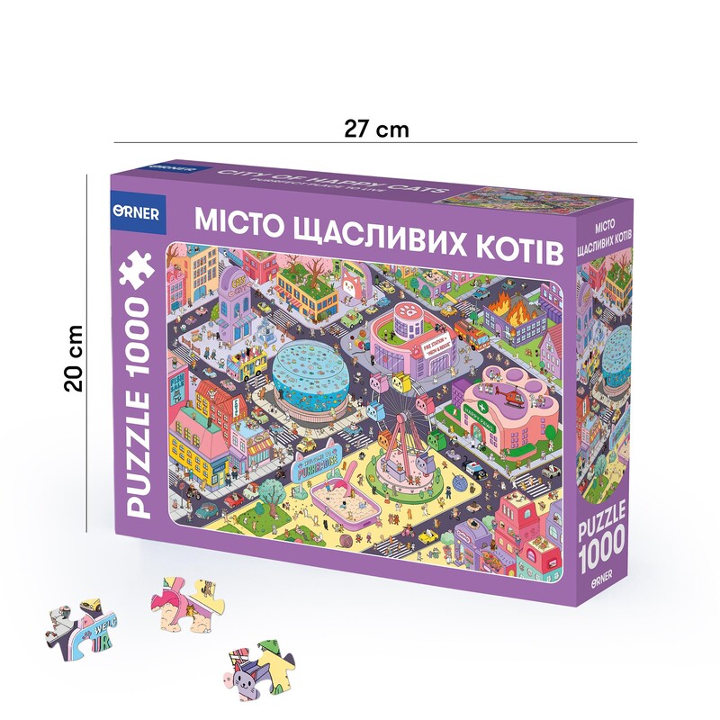 Пазл Orner Город счастливых кошек 1000 элементов