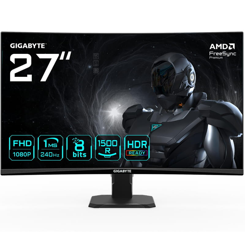 Монітор Gigabyte 27" GS27FC2 EU VA Black Curved 240Hz