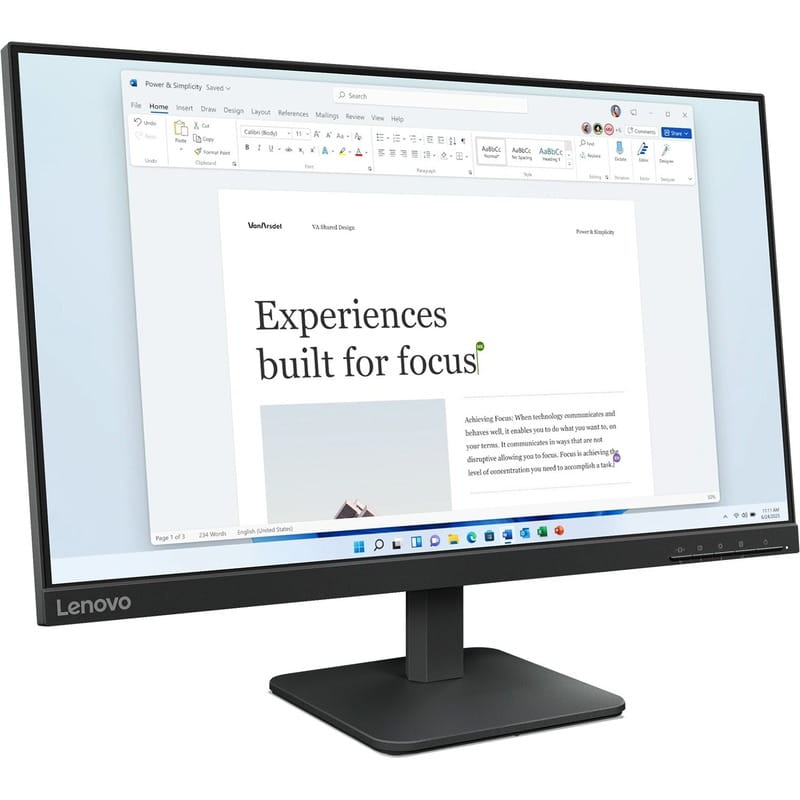 Монітор Lenovo 23.8" Lenovo L24-4e (68C2KAC1UA) IPS Black 100Hz