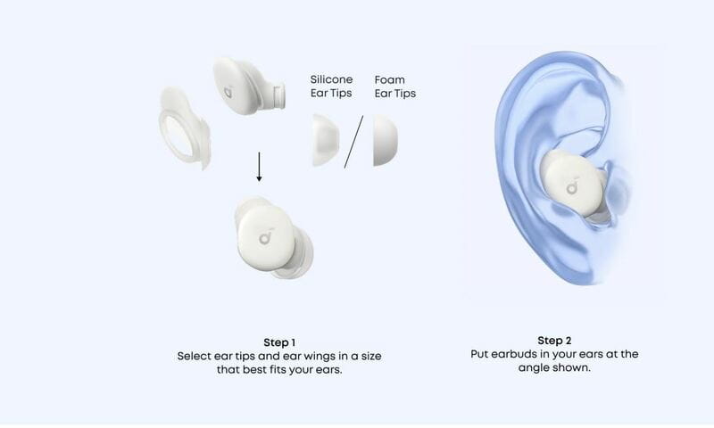 Bluetooth-гарнітура Anker SoundCore Sleep A30 White (D1301G21)
