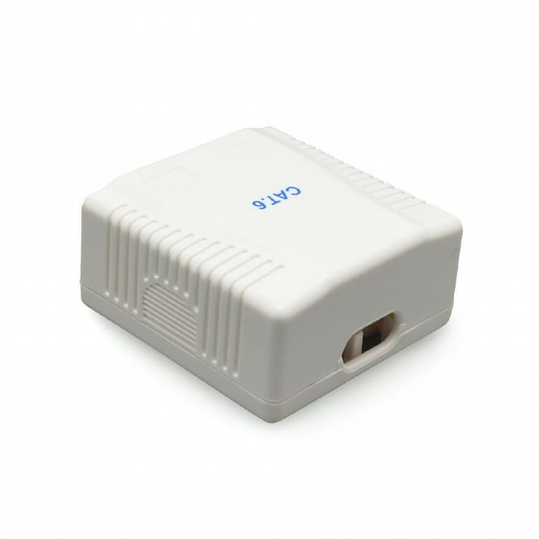 Розетка Cablexpert (NCAC-2F6-01) RJ-45, Cat6, зовнішня, біла