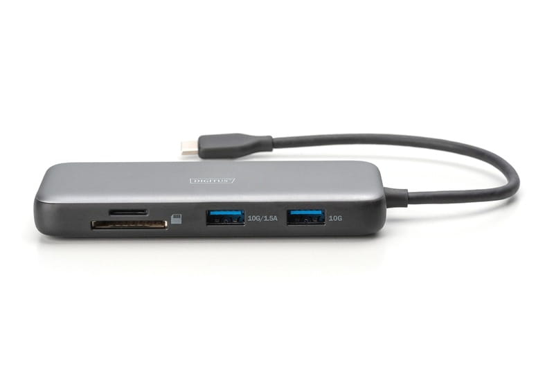Док-станция Digitus DA-70915 (USB-C PD 100W/USB3.2х2/USB-C/RJ45/SD/MicroSD/2хHDMI)
