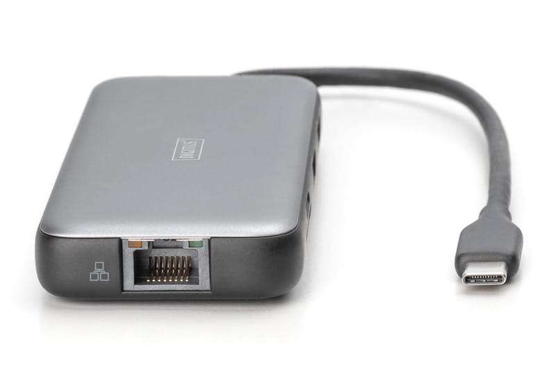Док-станция Digitus DA-70915 (USB-C PD 100W/USB3.2х2/USB-C/RJ45/SD/MicroSD/2хHDMI)