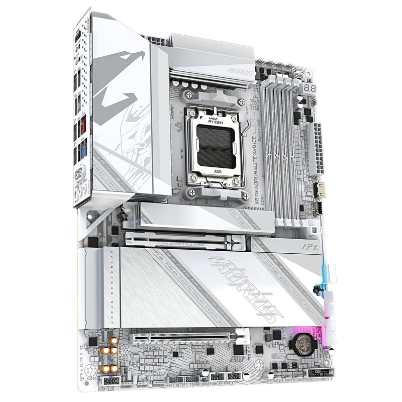 Материнська плата Gigabyte X870 Aorus Elite X3D Ice Socket AM5