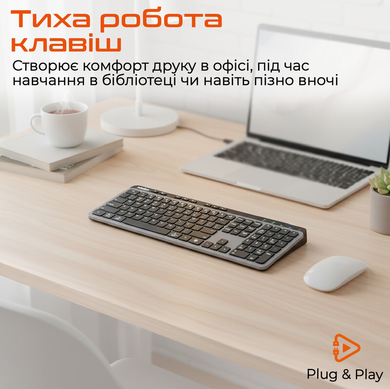 Клавіатура бездротова Meetion WK330 Black (MT-WK330-A-RUA)