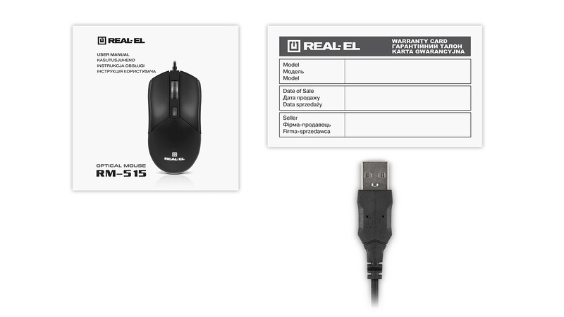 Мышь REAL-EL RM-515 Black