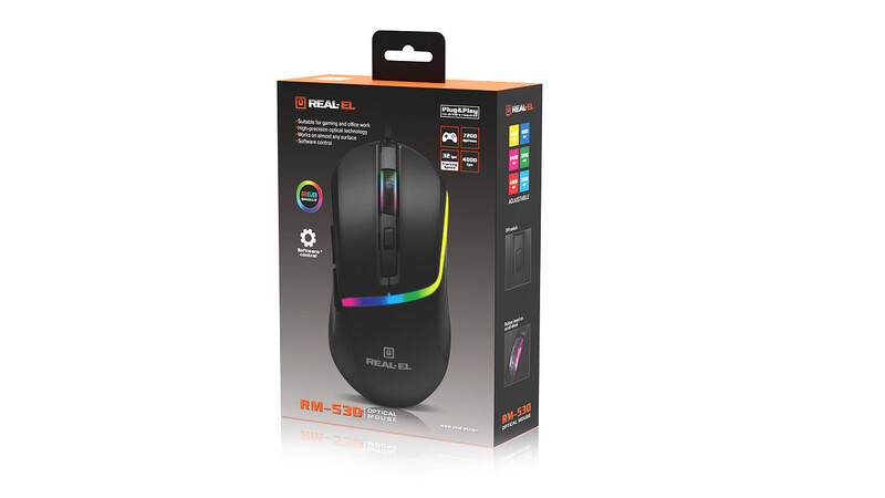 Мышь REAL-EL RM-530 Black