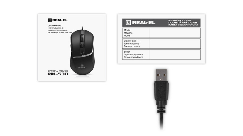 Мышь REAL-EL RM-530 Black