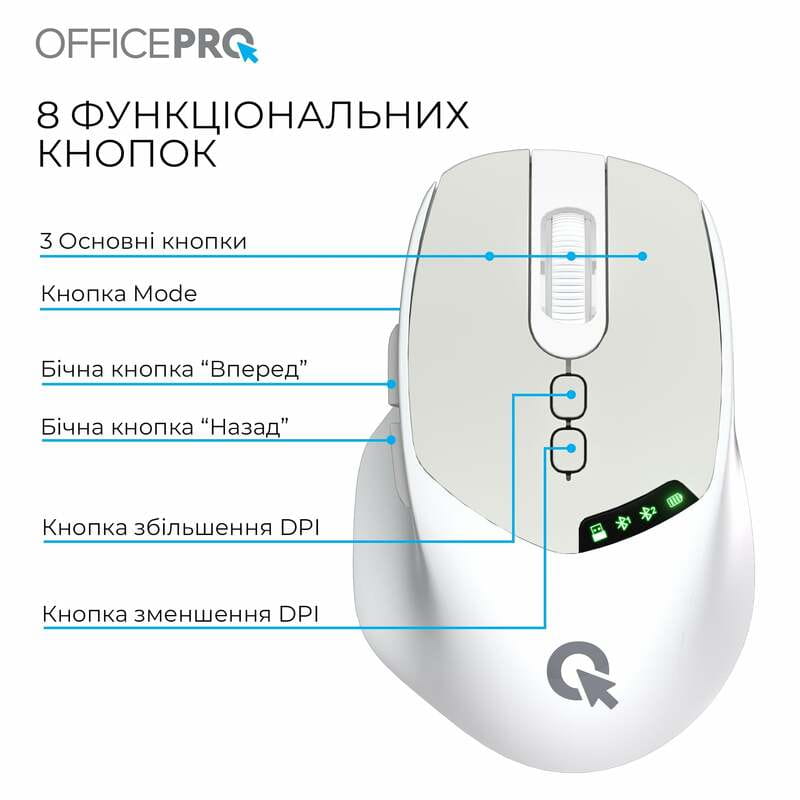 Мышь беспроводная OfficePro M520W White