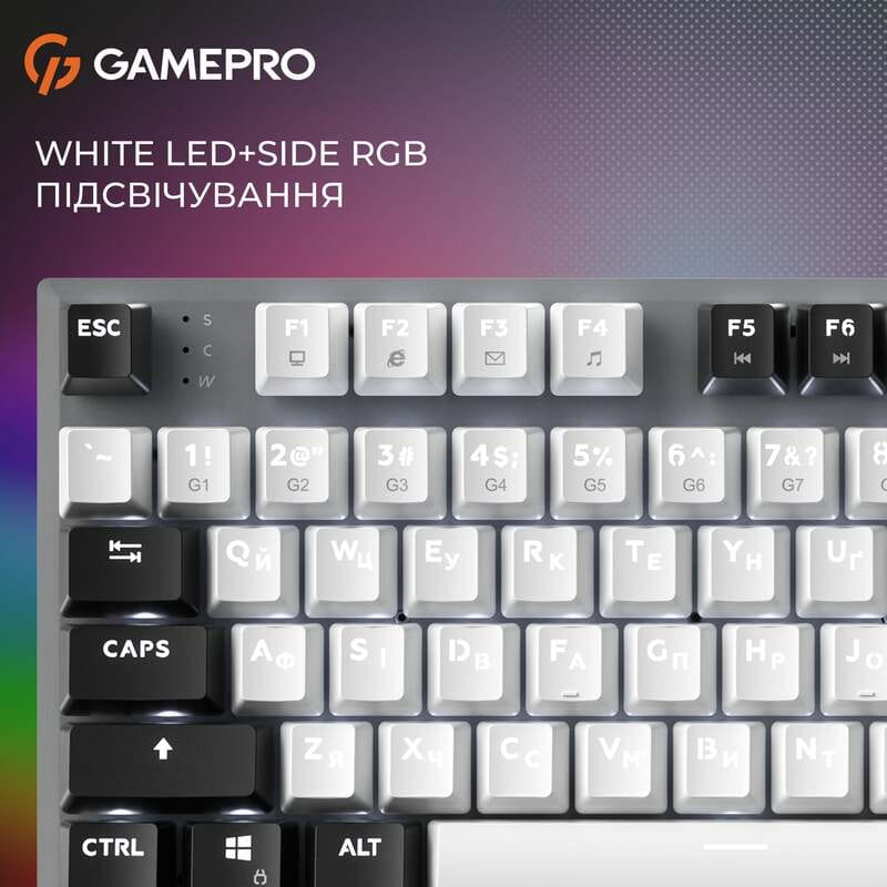 Клавиатура GamePro Genesis Joker MK124G Outemu Red Swithes USB Gray