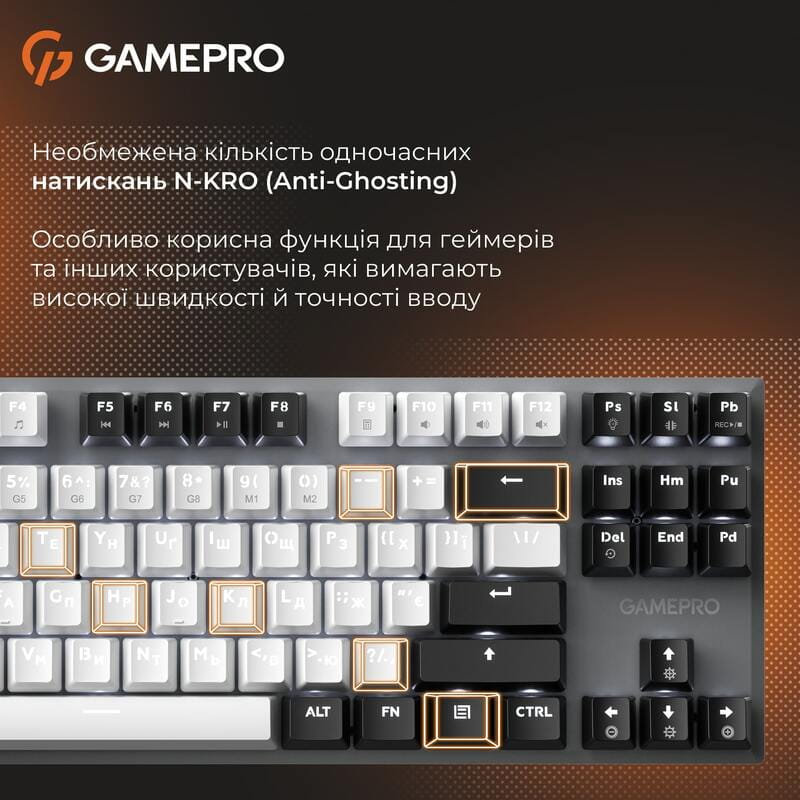Клавиатура GamePro Genesis Joker MK124G Outemu Red Swithes USB Gray