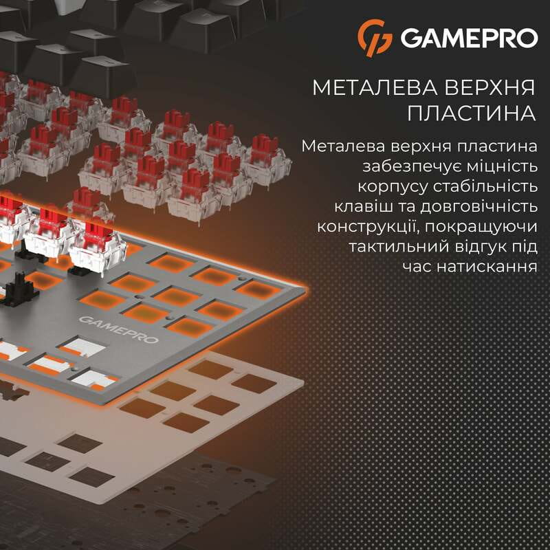 Клавиатура GamePro Genesis Joker MK124G Outemu Red Swithes USB Gray