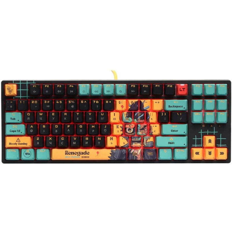 Клавіатура Bloody AT87 RGB Renegade Black/Yellow