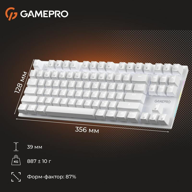Клавиатура GamePro Genesis Joker MK124W Outemu Red Swithes USB White