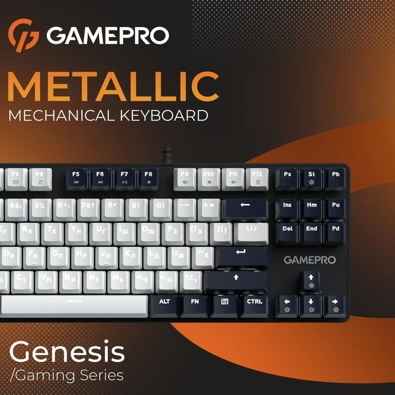 Клавиатура GamePro Genesis Metallic MK110B Outemu Red Swithes USB Black
