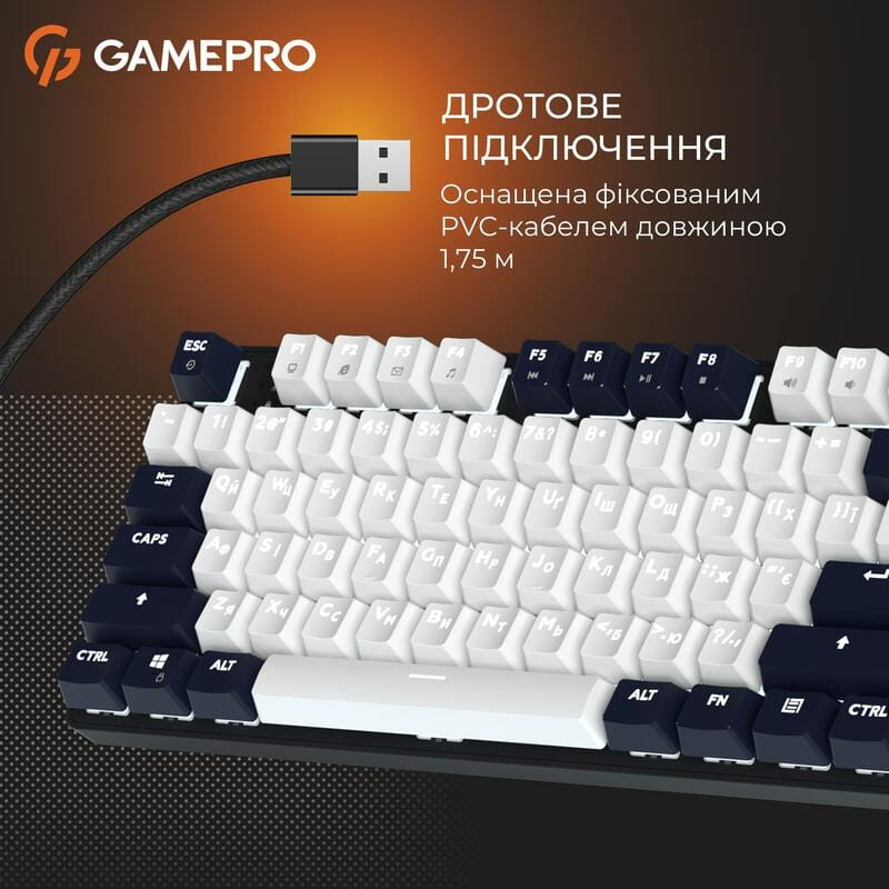 Клавиатура GamePro Genesis Metallic MK110B Outemu Red Swithes USB Black