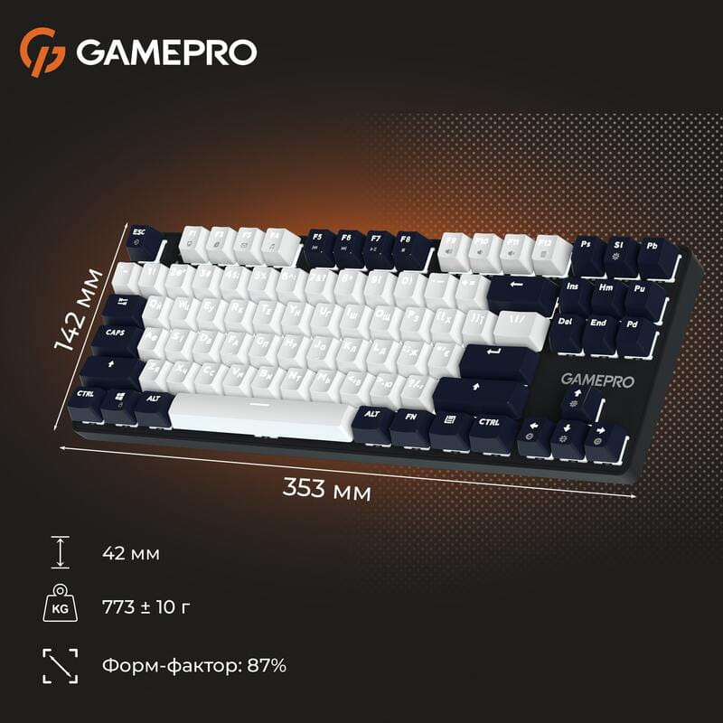 Клавиатура GamePro Genesis Metallic MK110B Outemu Red Swithes USB Black