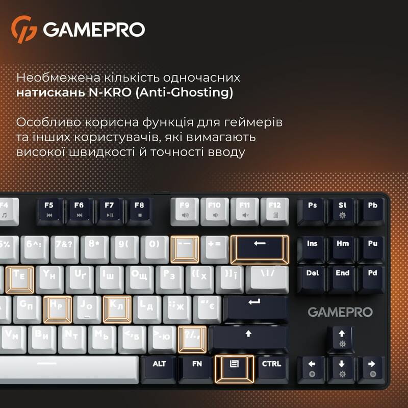 Клавиатура GamePro Genesis Metallic MK110B Outemu Red Swithes USB Black