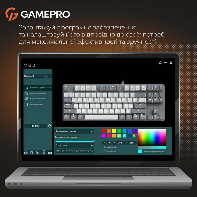Клавіатура GamePro Genesis Metallic MK110G Outemu Red Swithes USB Gray