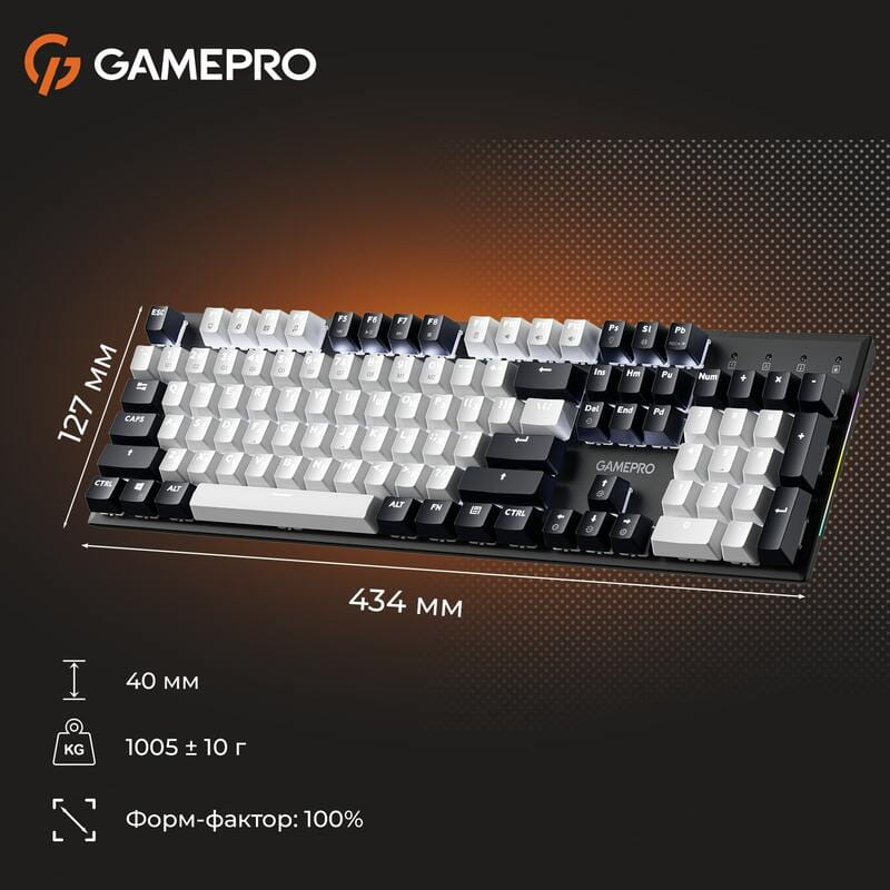 Клавиатура GamePro Genesis Metallic MK144B Outemu Red Swithes USB Black
