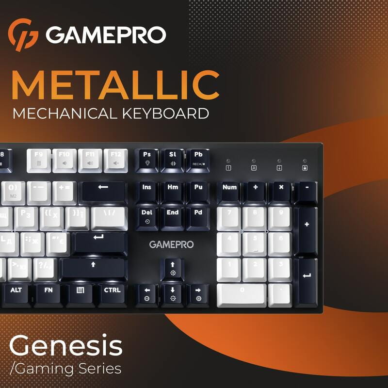 Клавиатура GamePro Genesis Metallic MK144B Outemu Red Swithes USB Black