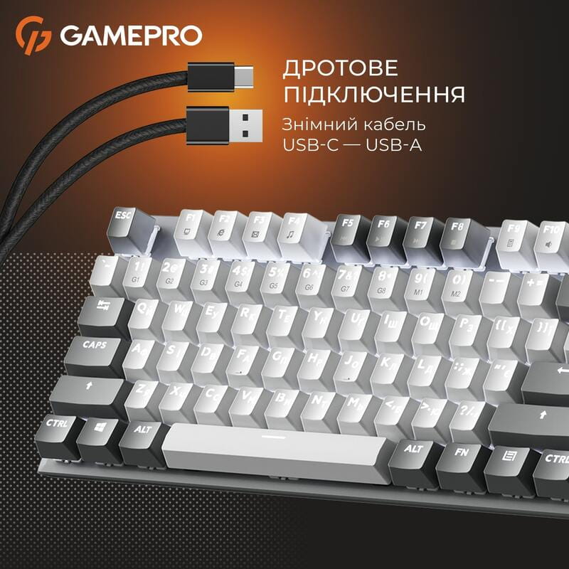 Клавиатура GamePro Genesis Metallic MK144G Outemu Red Swithes USB Gray
