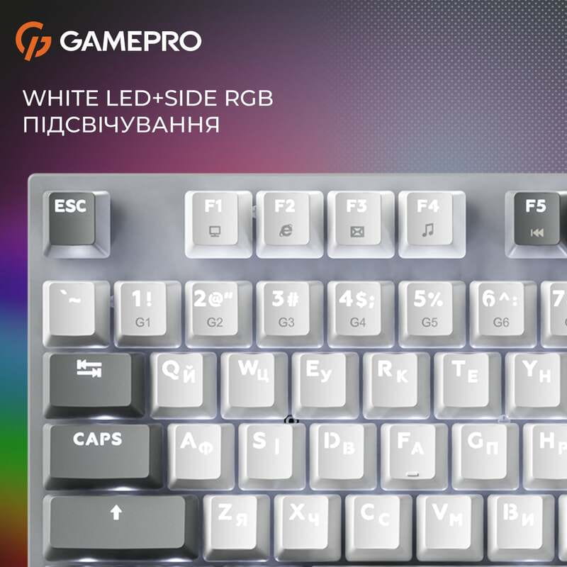 Клавиатура GamePro Genesis Metallic MK144G Outemu Red Swithes USB Gray