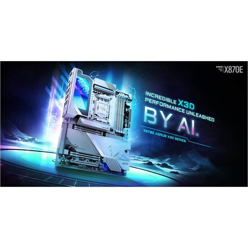 Материнская плата Gigabyte X870E Aorus Pro X3D Ice Socket AM5