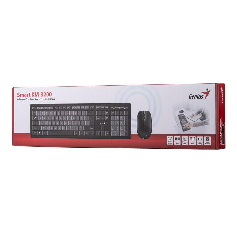 Комплект (клавіатура, миша) бездротовий Genius KM-8200 Black (31340003428)