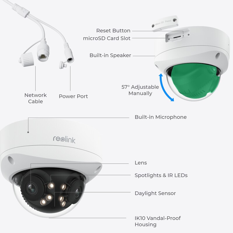 IP-камера Reolink Duo Series P757 8МП 180° (Duo 3V PoE)