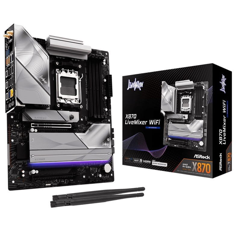 Материнская плата ASRock X870 LiveMixer WiFi Socket AM5