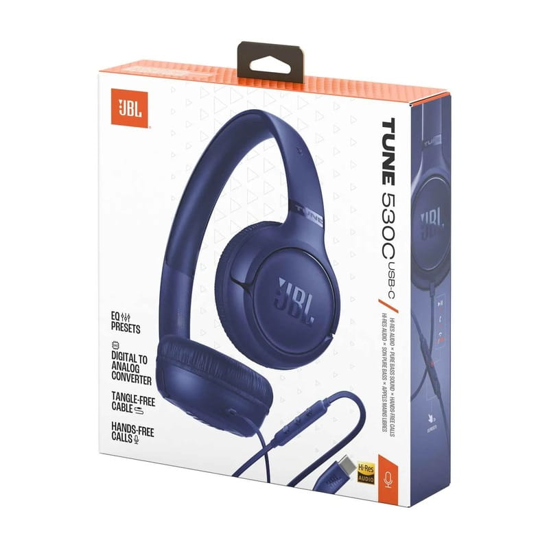 Гарнiтура JBL Tune 530C Blue (JBLT530CBLU)
