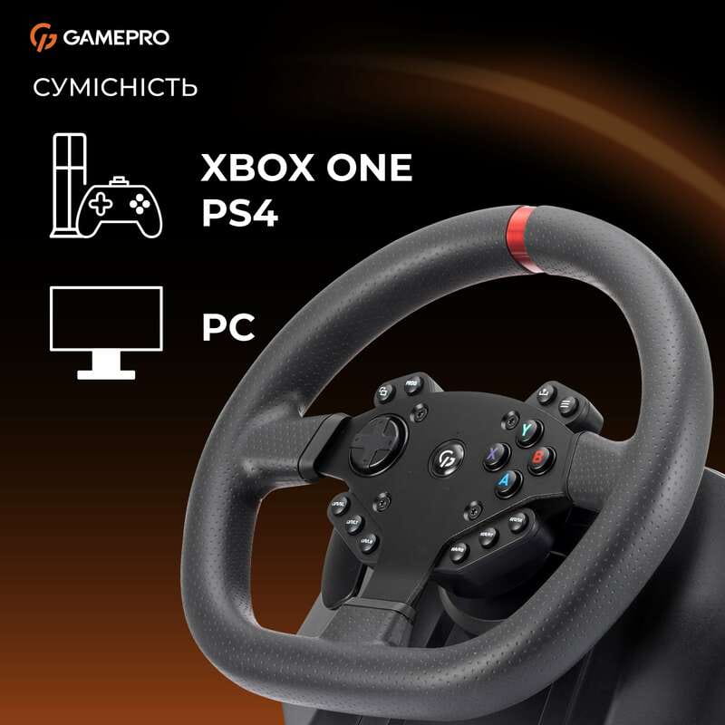 Руль GamePro RW575PM с педалями и коробкой передач