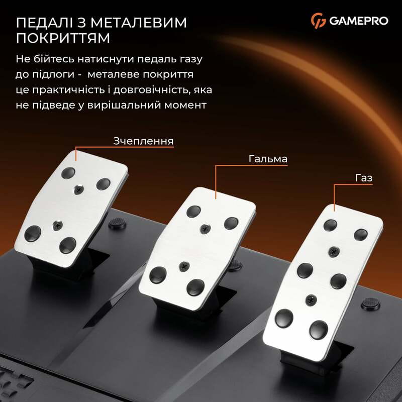 Руль GamePro RW575PM с педалями и коробкой передач