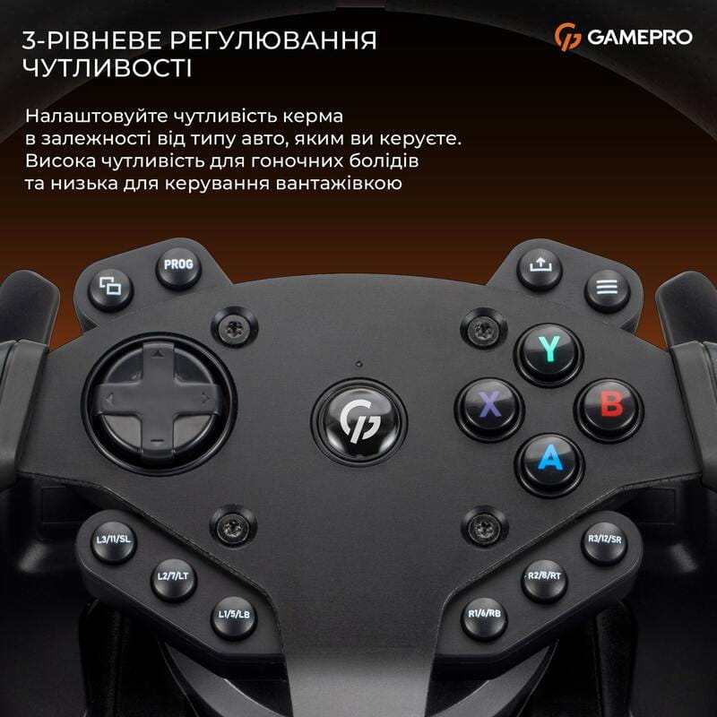 Руль GamePro RW575PM с педалями и коробкой передач